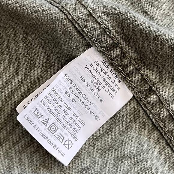 Madewell Women Utility Jacket Army Green Full Zip Adjustable Waist Size XXS - Picture 9 of 10